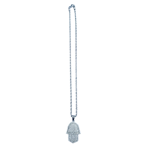 HAMSA HAND CHAIN - SILVER