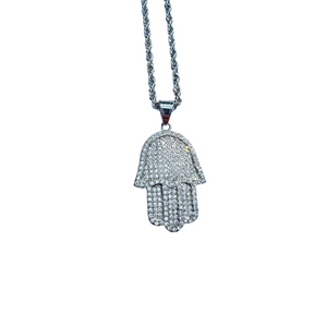 HAMSA HAND CHAIN - SILVER