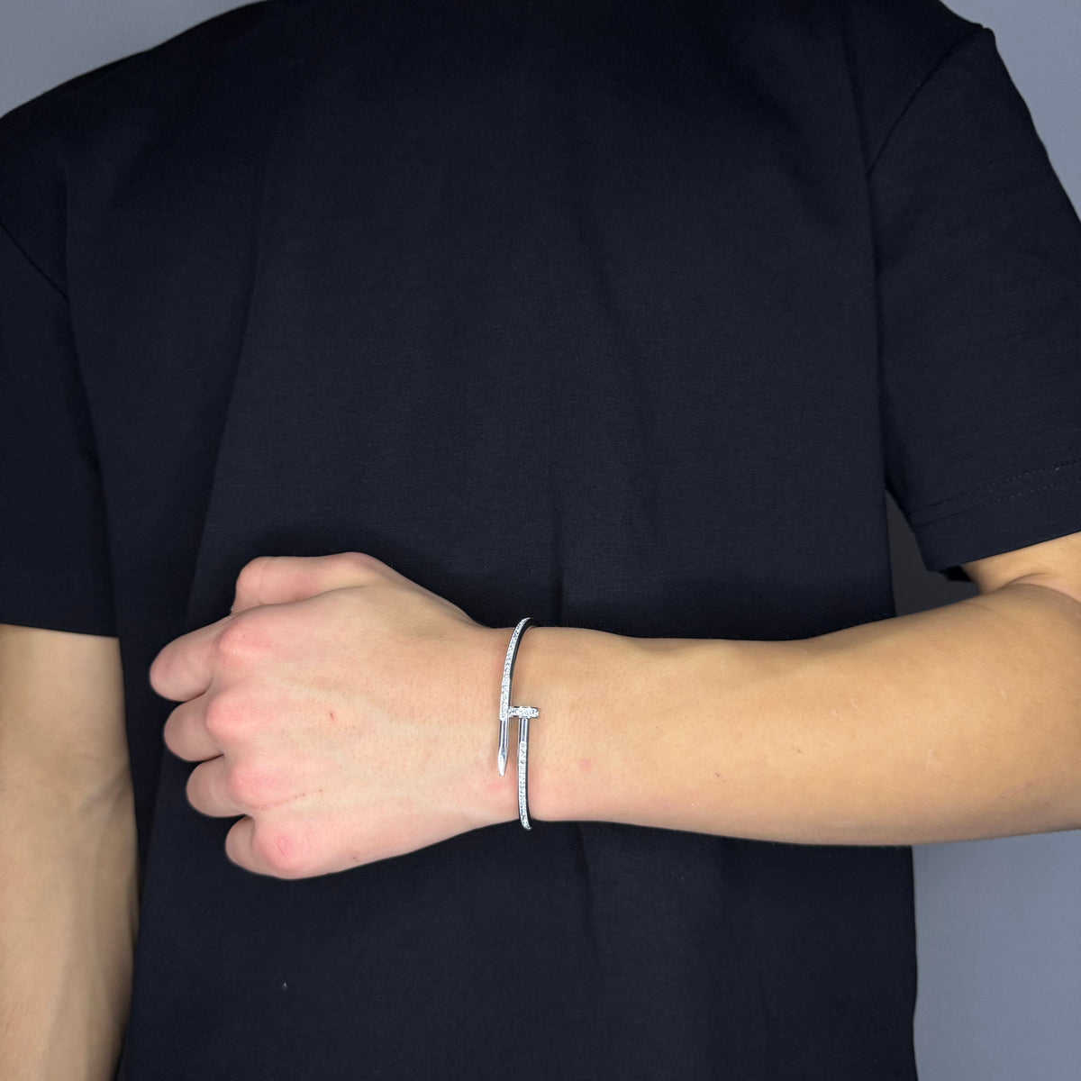SPIKE BRACELET DIAMONDS - SILVER