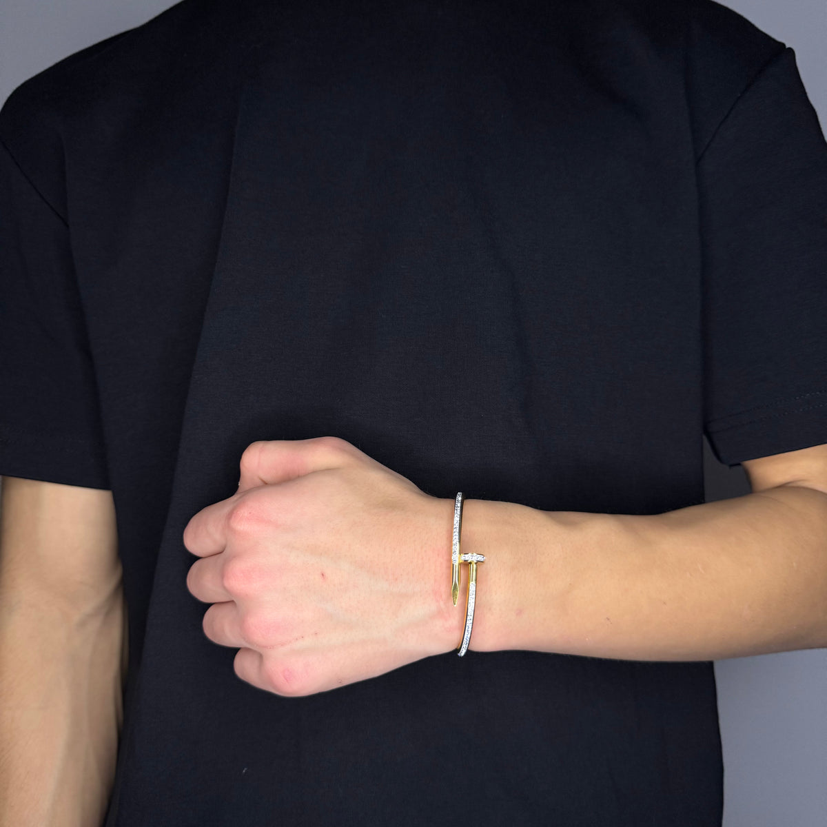 SPIKE BRACELET DIAMONDS - GOLD
