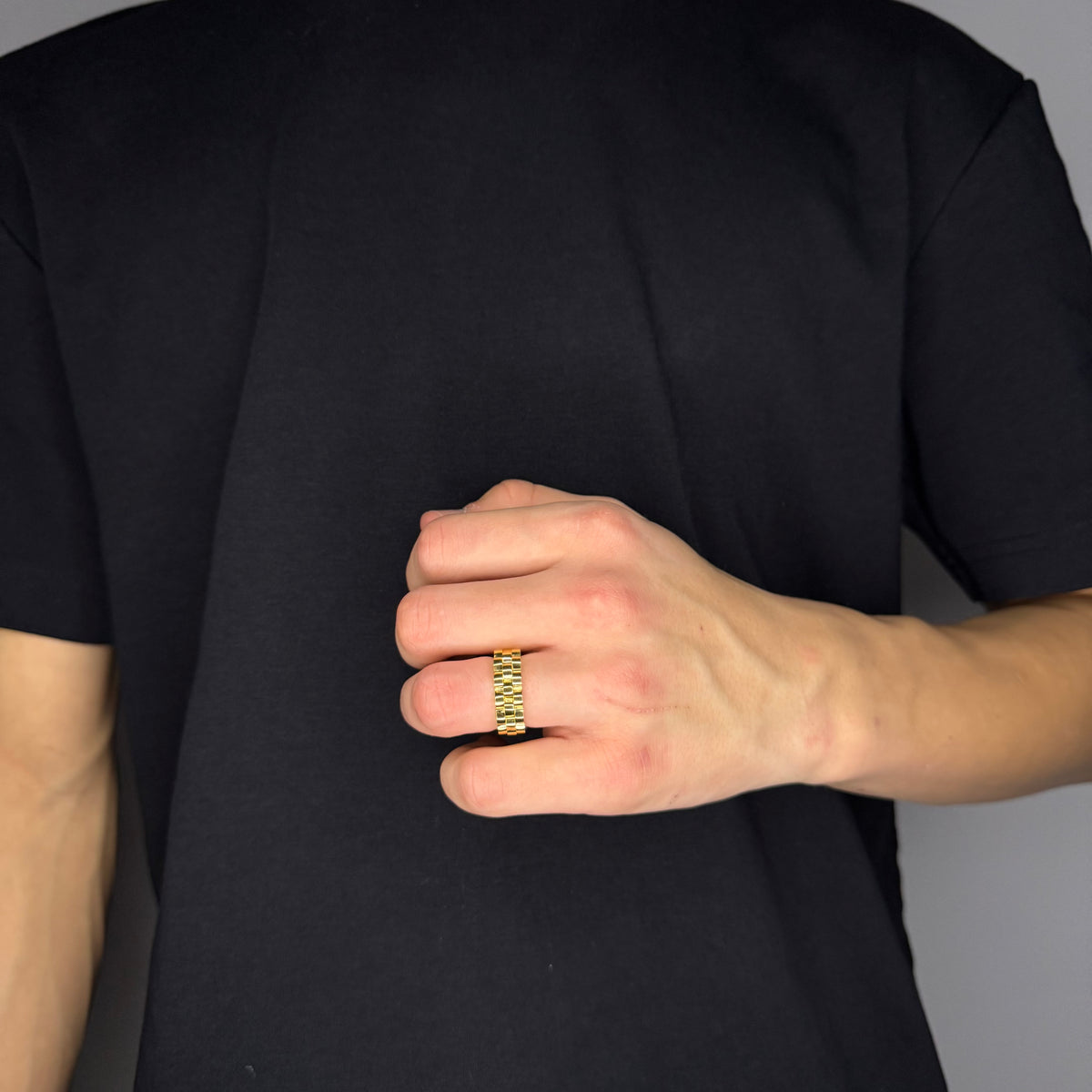 SCHAKEL RING (FLEXIBEL). - GOUD