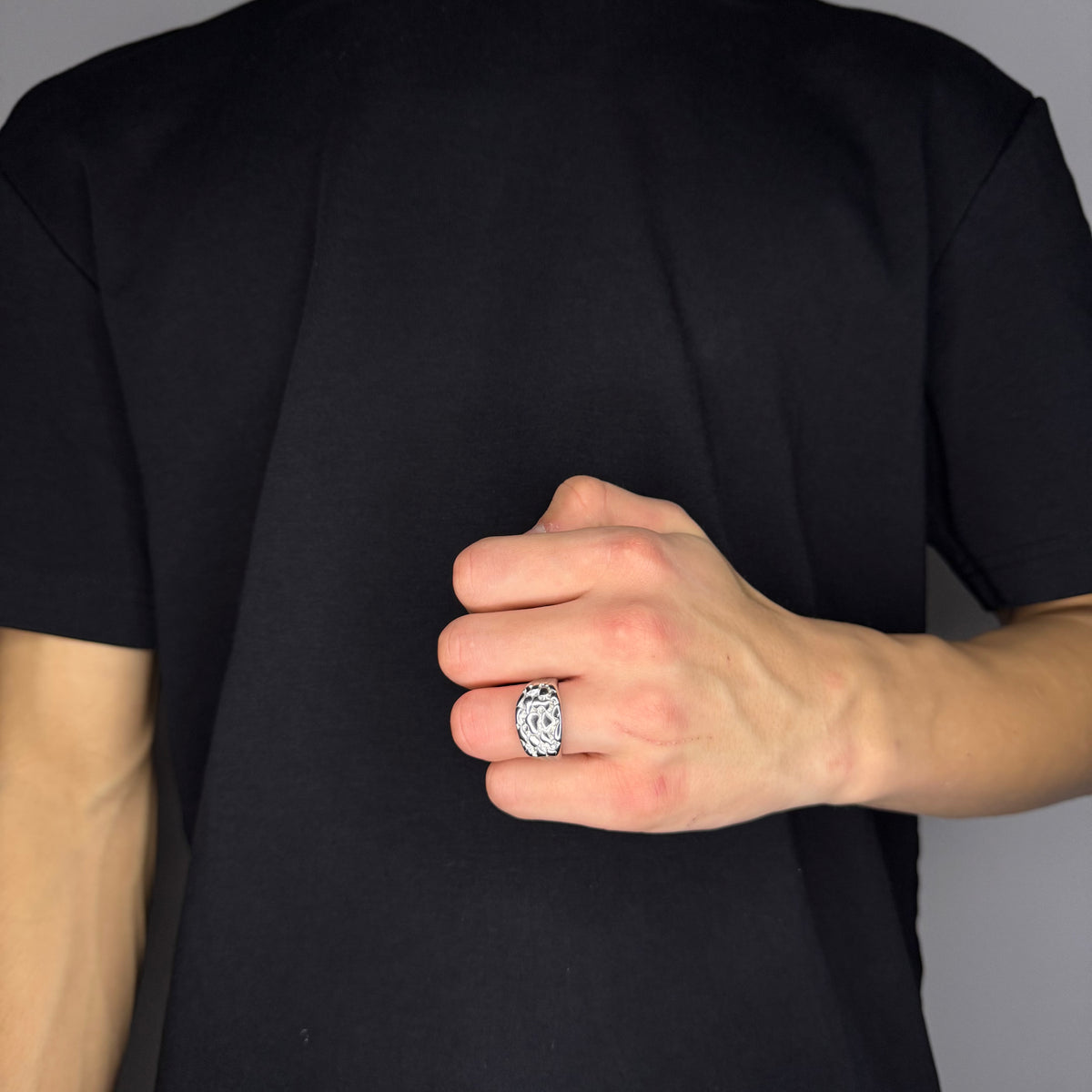 NUGGET RING - SILVER
