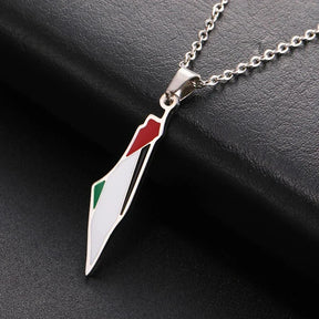 VRIJ PALESTINA | Ketting met kaart